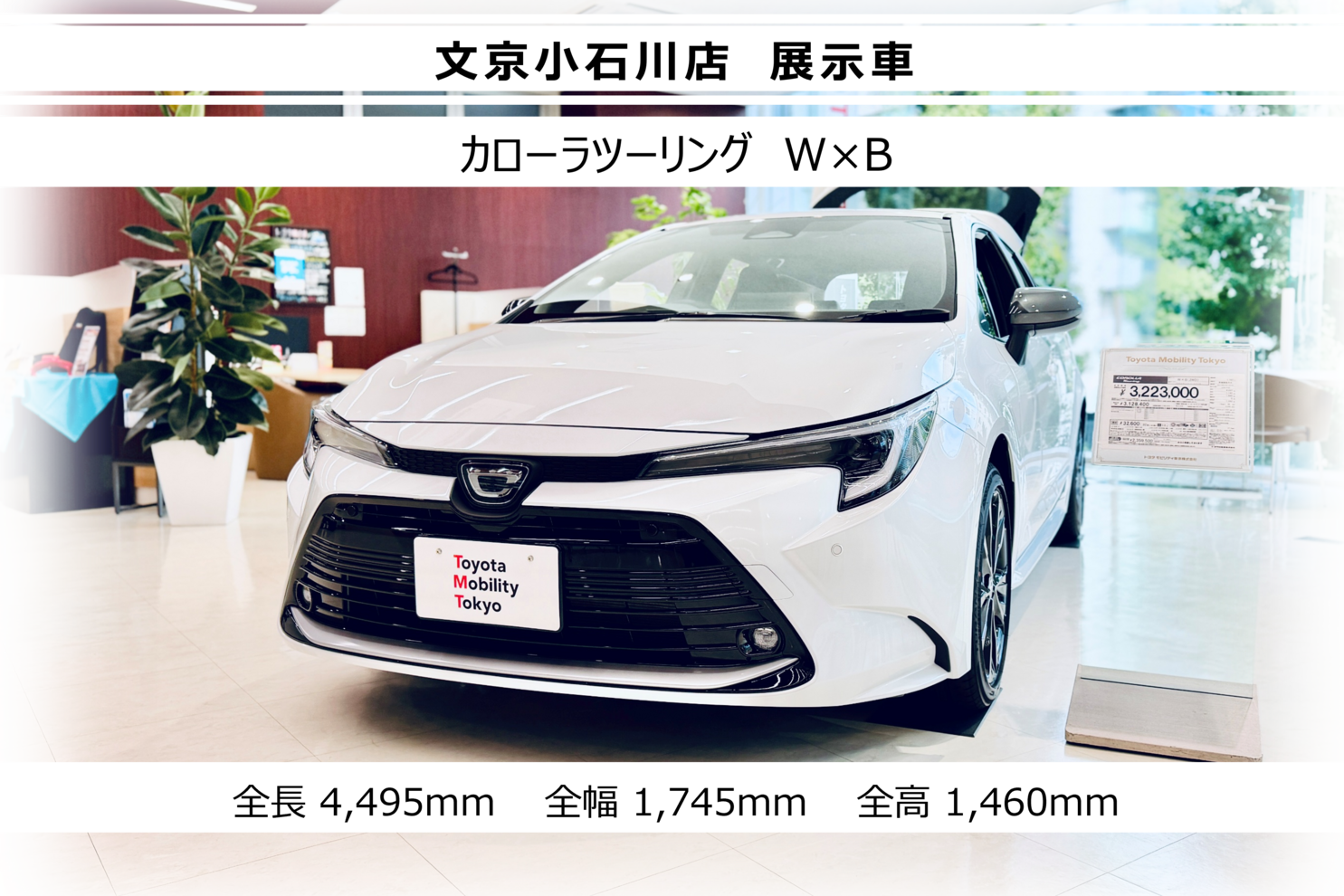 展示車 カローラツーリングW×B