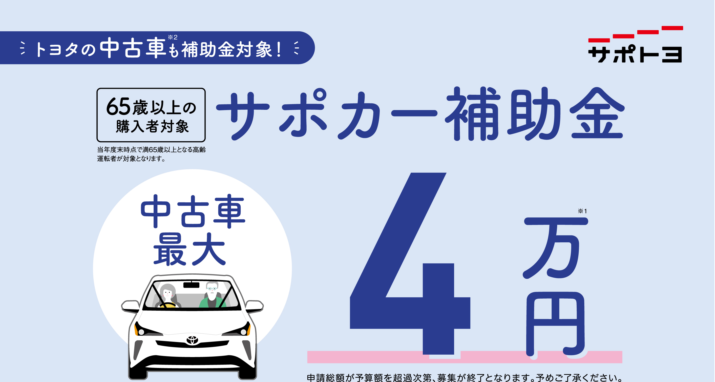 サポカー補助金 中古車 トヨタモビリティ東京