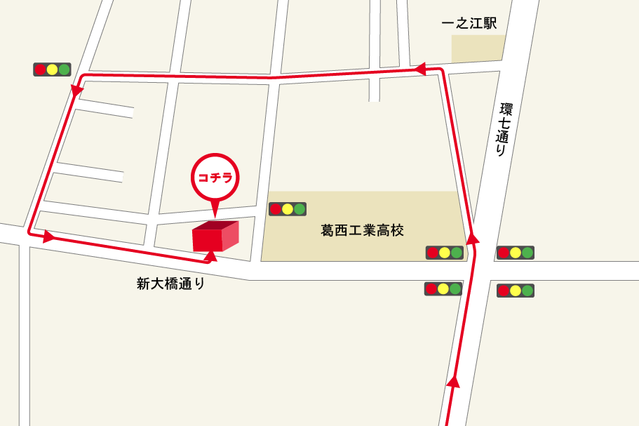 一之江店迂回路図