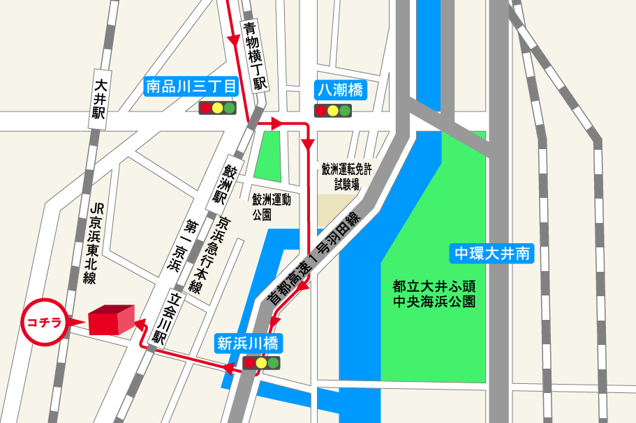 大井店迂回路図
