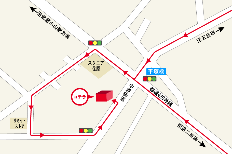 荏原店迂回路図