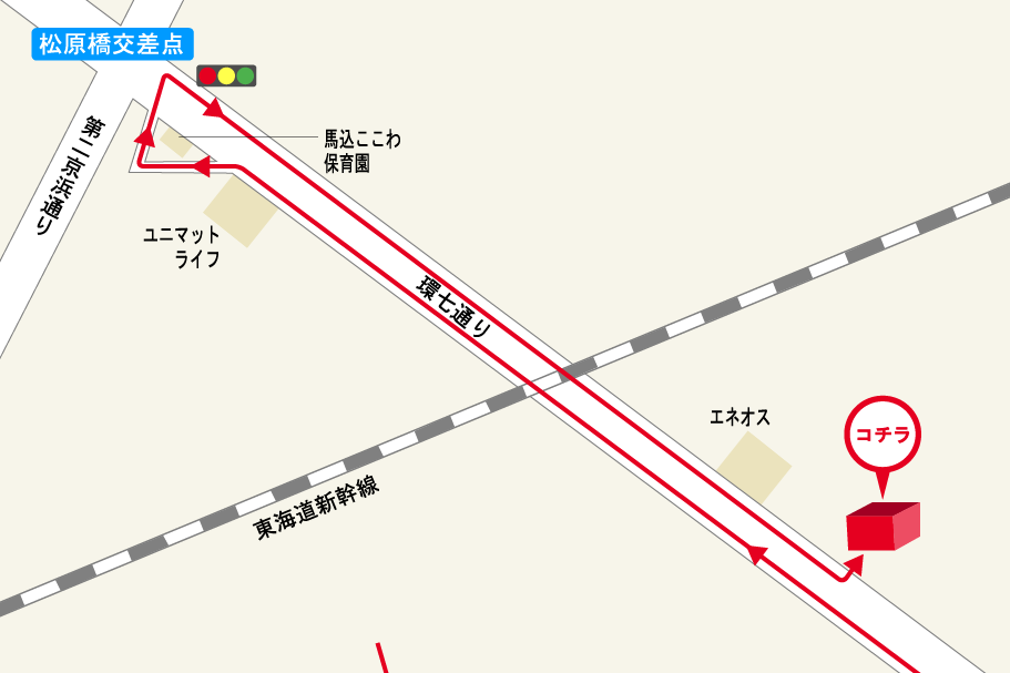大田店迂回路図
