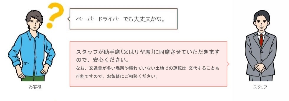 ご試乗Q&A ペーパードライバーでも大丈夫?